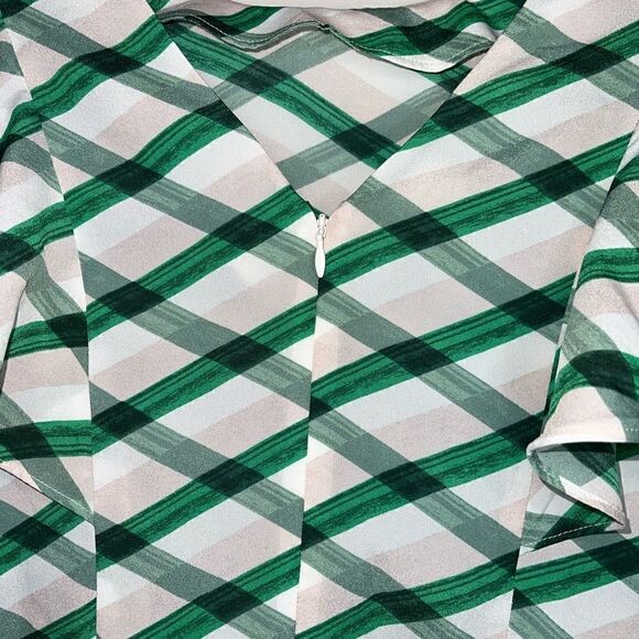 BANANA REPUBLIC Butterfly Sleeve Geometric Print Top Size 4P - Picture 4 of 11